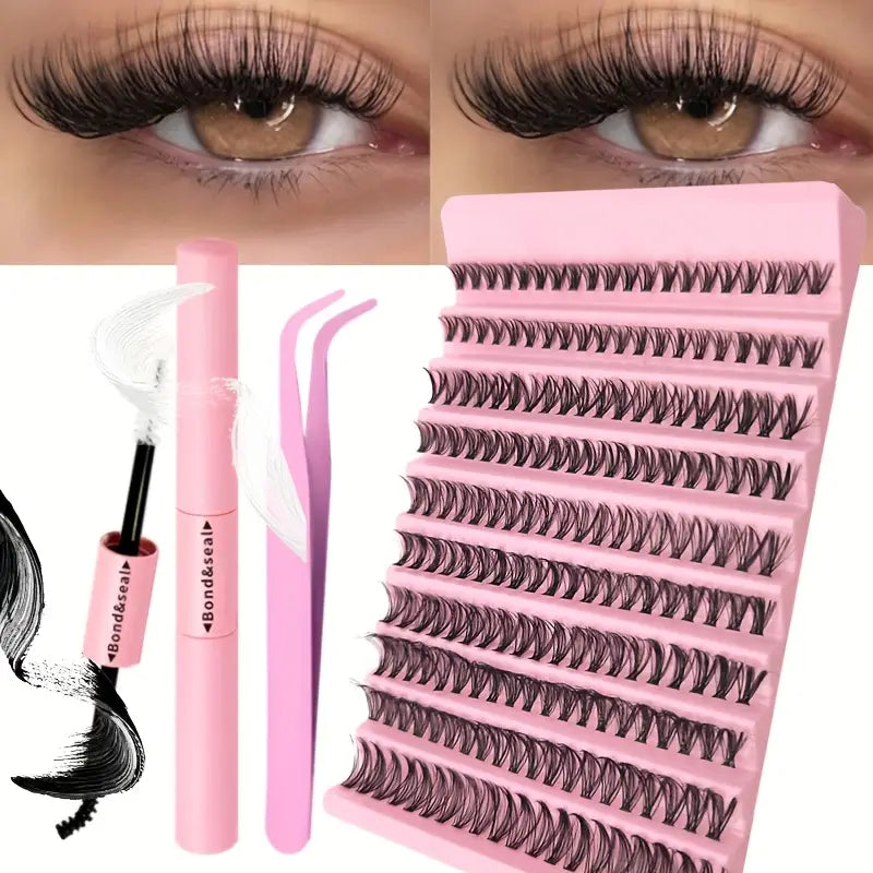 Glamlash Pro Cluster Extension Kit - 40D Lash Bond & Seal Included