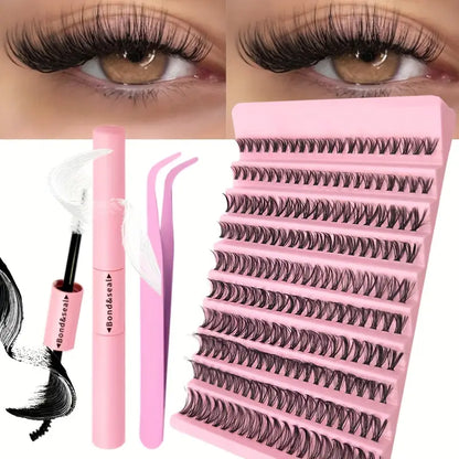 Glamlash Pro Cluster Extension Kit - 40D Lash Bond & Seal Included